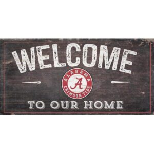 Alabama Crimson Tide 11'' x 19'' Welcome To Our Home Sign