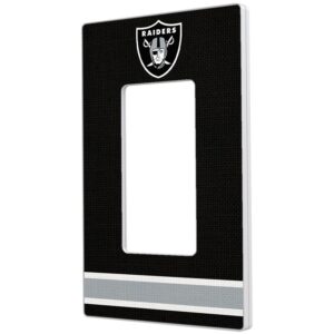 Las Vegas Raiders Stripe Single Rocker Light Switch Plate
