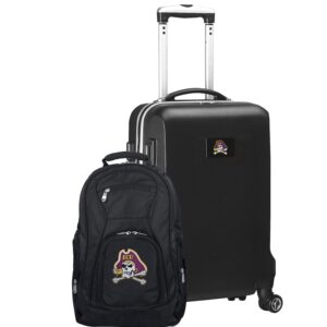 ECU Pirates Deluxe 2-Piece Backpack and Carry-On Set - Black