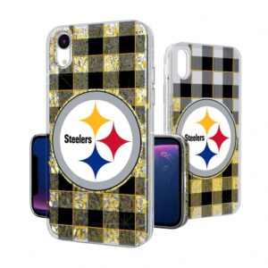 Pittsburgh Steelers iPhone Plaid Design Glitter Case