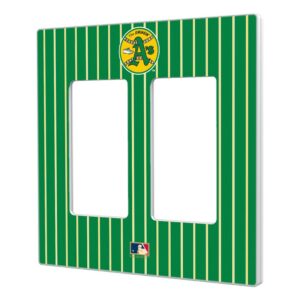 Athletics 1971-1981 Cooperstown Pinstripe Double Rocker Light Switch Plate