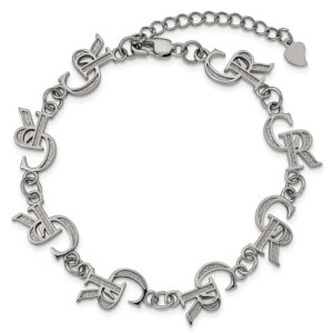 Women's Colorado Rockies Logo Bracelet with Extension
