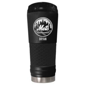 Black New York Mets 24oz. Personalized Stealth Draft Tumbler