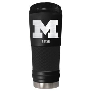 Black Michigan Wolverines 24oz. Personalized Stealth Draft Tumbler