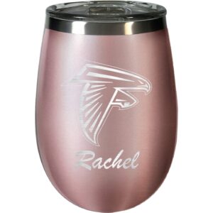 Atlanta Falcons 12oz. Personalized Rose Gold Wine Tumbler