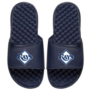 Youth ISlide Navy Tampa Bay Rays Personalized Alternate Logo Slide Sandals