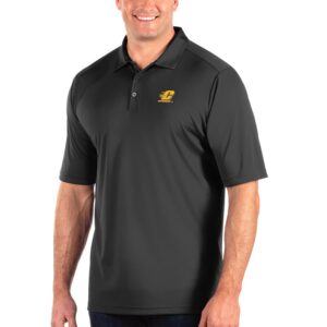 Men's Antigua Charcoal Cent. Michigan Chippewas Big & Tall Tribute Polo