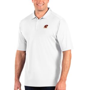 Men's Antigua White Cent. Michigan Chippewas Big & Tall Tribute Polo