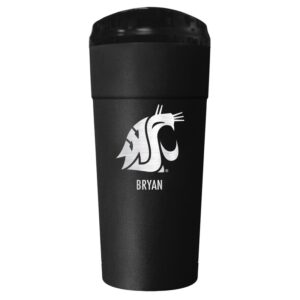Black Washington State Cougars 24oz. Personalized Stealth Travel Tumbler
