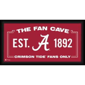 Alabama Crimson Tide Framed 10" x 20" Fan Cave Collage