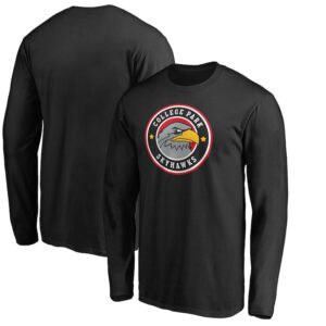 Men's Black College Park Skyhawks Primary Logo Long Sleeve T-Shirt