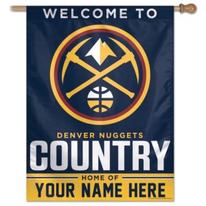 WinCraft Denver Nuggets Personalized 27'' x 37'' Single-Sided Vertical Banner