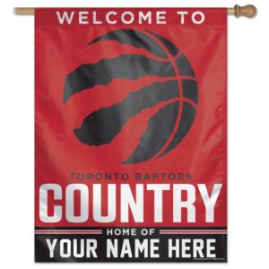 WinCraft Toronto Raptors Personalized 27'' x 37'' Single-Sided Vertical Banner