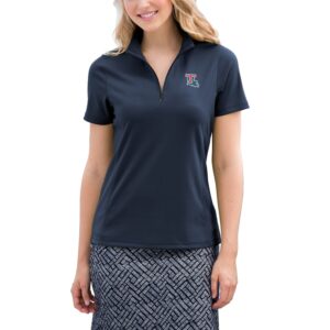 Women's Navy Louisiana Tech Bulldogs Vansport Micro-Waffle Mesh Polo