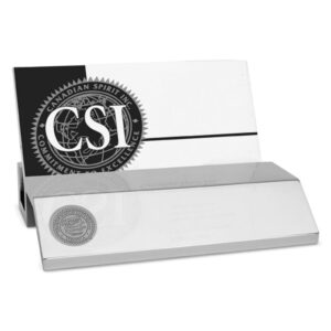 George Mason Patriots Silver Business Card Holder
