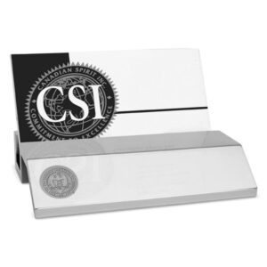 Georgia Tech Yellow Jackets Silver Business Card Holder