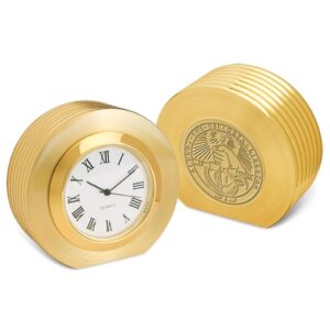 Gold Davidson Wildcats Presidential II Desk Clock
