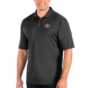 Men's Antigua Gray Montreal Canadiens Big & Tall Tribute Polo