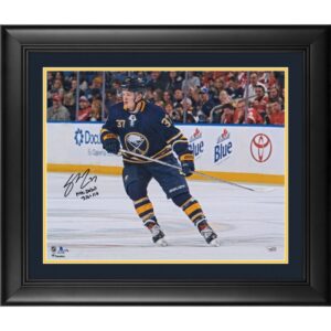 Casey Mittelstadt Buffalo Sabres Framed Autographed 16" x 20" NHL Debut Photograph with "NHL Debut 3/29/18" Inscription - Limited Edition of 18