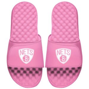 Youth ISlide Pink Brooklyn Nets Primary Logo Slide Sandals