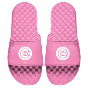 Youth ISlide Pink Chicago Cubs Primary Logo Slide Sandals