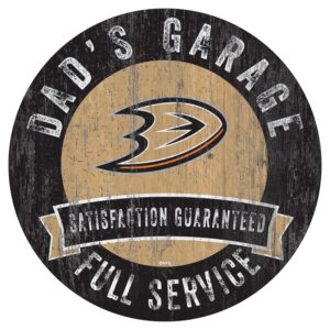Anaheim Ducks 12" Dad's Garage Wood Sign