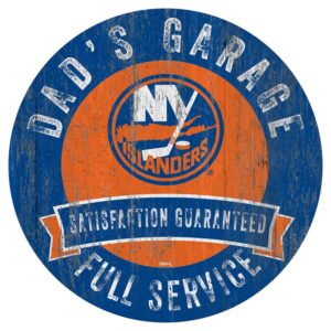New York Islanders 12" Dad's Garage Wood Sign