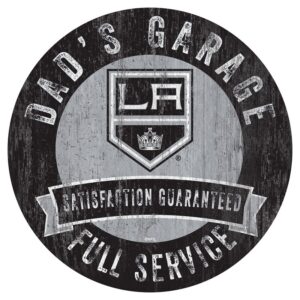 Los Angeles Kings 12" Dad's Garage Wood Sign