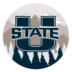 Utah State Aggies 12" Landscape Circle Sign