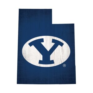 BYU Cougars 12" Logo State Sign