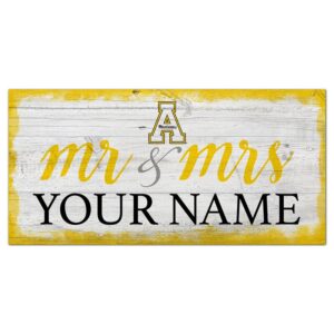 Appalachian State Mountaineers 6" x 12" Personalized Mr. & Mrs. Script Sign