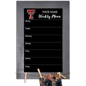 Texas Tech Red Raiders 11" x 19" Personalized Team Weekly Chalkboard with Frame