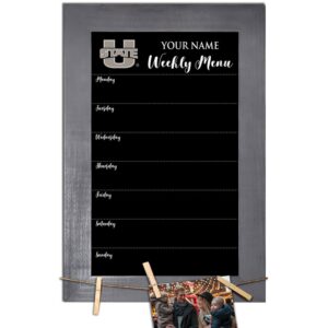 Utah State Aggies 11" x 19" Personalized Team Weekly Chalkboard with Frame