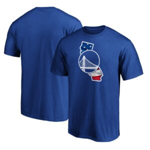Men's Royal Golden State Warriors Banner State T-Shirt