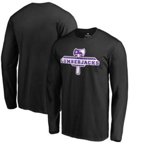 Men's Black Stephen F Austin Lumberjacks Secondary Logo Long Sleeve T-Shirt