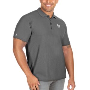 Men's Antigua Anthracite Air Force Falcons Big & Tall Legacy Pique Polo