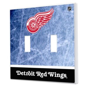 Detroit Red Wings Wordmark Double Toggle Lightswitch Plate