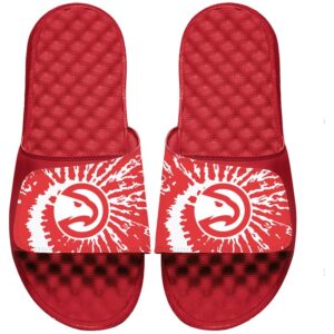 Youth ISlide Red Atlanta Hawks Tie Dye Slide Sandals