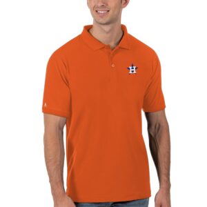 Men's Antigua Orange Houston Astros Legacy Pique Polo