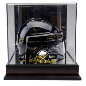 Buffalo Sabres (2020-Present) Mahogany Logo Mini Helmet Display Case