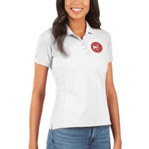 Women's Antigua White Atlanta Hawks Legacy Pique Polo