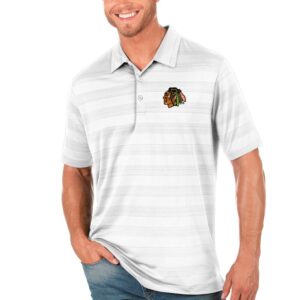 Men's Antigua White Chicago Blackhawks Compass Polo