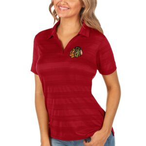 Women's Antigua Red Chicago Blackhawks Compass Polo
