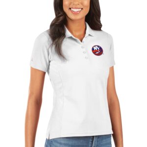 Women's Antigua White New York Islanders Legacy Pique Polo