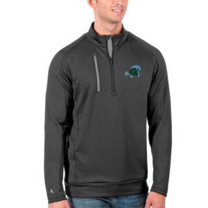 Men's Antigua Anthracite Tulane Green Wave Big & Tall Generation Quarter-Zip Pullover Jacket