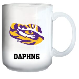 White LSU Tigers 15oz. Personalized Mug