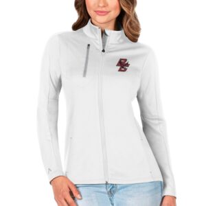 Women's Antigua White/Silver Boston College Eagles Generation Full-Zip Jacket