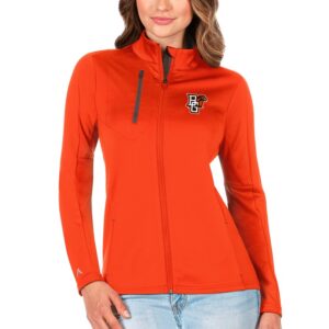 Women's Antigua Orange/Graphite Bowling Green St. Falcons Generation Full-Zip Jacket