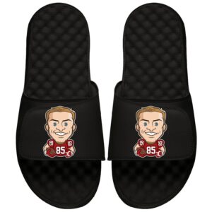 Men's ISlide George Kittle Black NFLPA Emoji Slide Sandals
