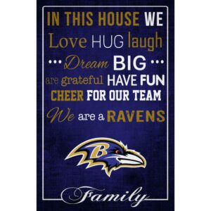 Baltimore Ravens 17'' x 26'' In This House Sign